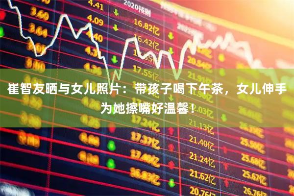 崔智友晒与女儿照片：带孩子喝下午茶，女儿伸手为她擦嘴好温馨！
