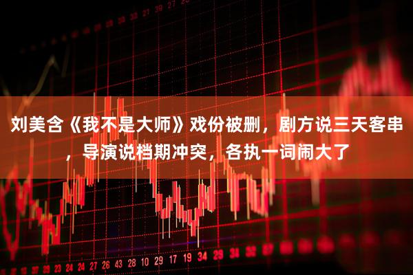 刘美含《我不是大师》戏份被删，剧方说三天客串，导演说档期冲突，各执一词闹大了